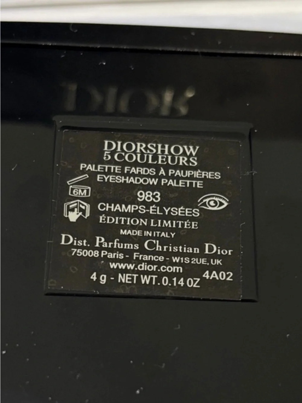 Dior Diorshow 5 Couleurs 983 CHAMPS - ELYSEES LIMITED EDITION Eye shadow Palette